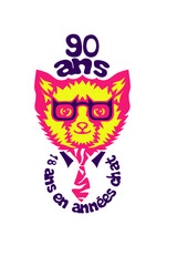 90 ans annee chat anniversaire