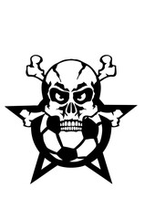 foot tete de mort logo ballon football