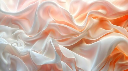 Soft pastel waves blend beautifully, resembling milk swirling into coffee in a tranquil setting