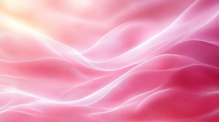 Obraz premium Abstract Pink Wave Background Soft Pastel Hues Elegant Swirling Design Digital Art
