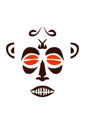 masque africain dessin