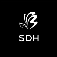 SDH creative minimalist letter logo.