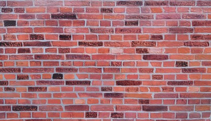 Obraz premium Red and brown brick wallpaper, brick wall texture, realistic brick image.