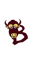 bison lettre b dessin