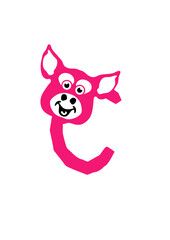 cochon lettre c dessin