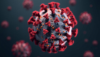 Microscopic View of a Virus: Intricate Details of Pathogen Structure