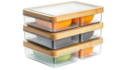 Modern adjustable stackable refrigerator organizer for efficient kitchen food storage
