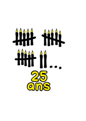 25 ans bougies printemps anniversaire