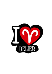 i love belier  signe astrologique