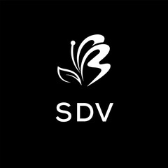 SDV creative minimalist letter logo.