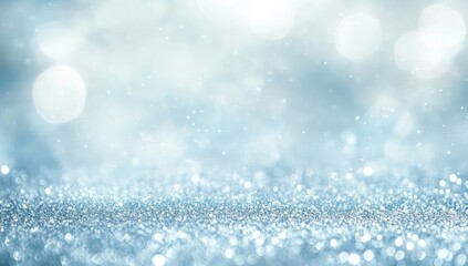 Silver Glitter Festive Background.