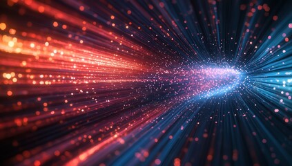 Naklejka premium Speed Light Tunnel with Abstract Background.