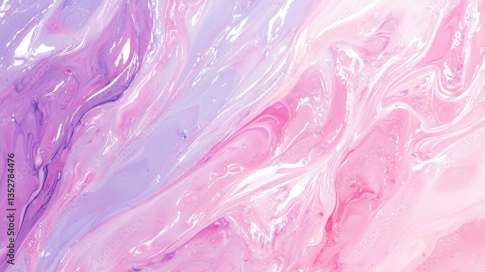 Poster swirling pastel colors blend together creating a soft and dreamy abstract pattern in light pink and 