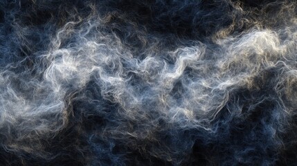 Fototapeta premium Abstract Whirlwind of Textured Fibers A Dynamic Blend of Curly Strands in Soft Hues for Artist