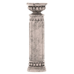 3d render marble column with transparent background