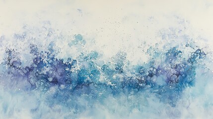 Obraz premium Dynamic ocean waves painting watercolor artwork abstract design serene environment
