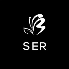 SER creative minimalist letter logo.