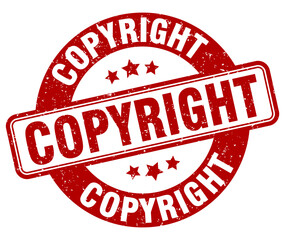copyright stamp. copyright label. round grunge sign
