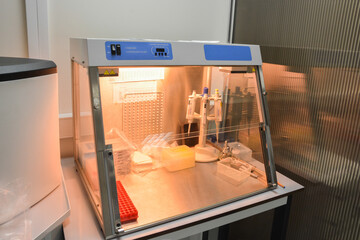 In the biological laboratory.