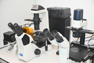 In the biological laboratory.