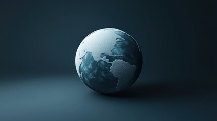 Fototapeta premium Globally Inspired Earth Model A Textured and Illuminated Representation of the Planets Contin