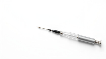 ICSI Microinjection Tool on Solid White Background for Medical and Healthcare Purposes
