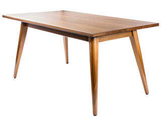 wooden table isolated on white