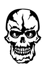 Tete de mort oeil mechant crane dessin