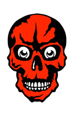 Tete de mort oeil mechant crane dessin