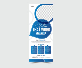 Creative and eye catching rollup banner design template