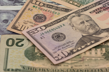 images of banknotes from various countries. photos of american dollars.