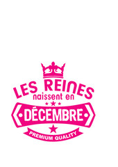 decembre reines naissent couronne logo anniversaire