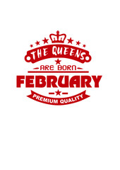 february born queens crown logo anniversaire