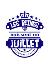  juillet reines naissent couronne logo anniversaire