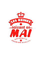 mai reines naissent couronne logo anniversaire