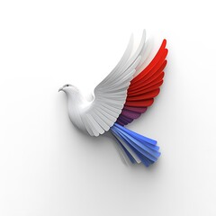 Obraz premium Abstract Colorful Dove of Peace in Flight