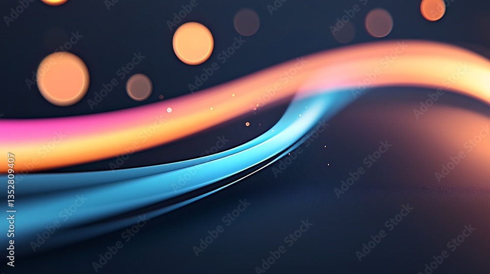 Aufkleber abstract light background with flowing colorful waves
