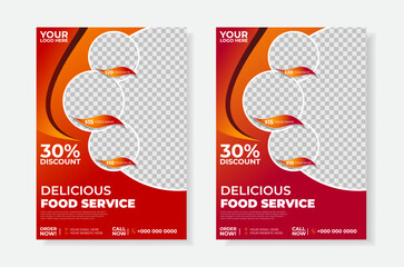 Creative, modern and professional restaurant food flyer a4 poster template layout design