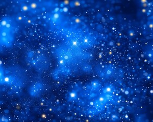 Obraz premium A blue cosmic background with multiple bright sparkling stars