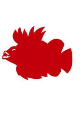 piranha silhouette ombre dessin