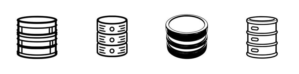 Different types of containers displayed in a minimalistic style highlighting their shapes and designs