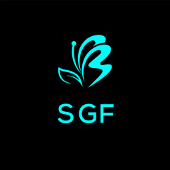 SGF creative minimalist letter logo.