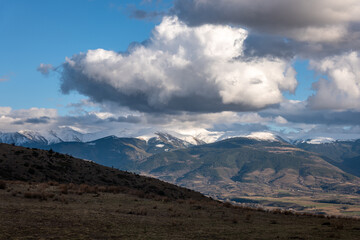 clouds over the mountains