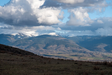 mountain landscape with clouds