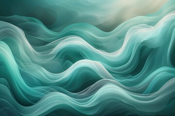 Ethereal Teal Backdrop with Gentle Undulations and Mellow Hues