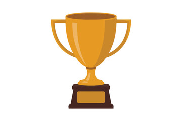 Golden Trophy Cup Champion Award Victory Prize Illustration 