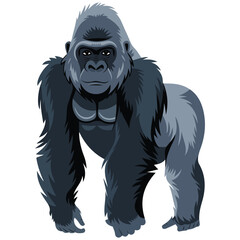 Wild gorilla icon cartoon vector