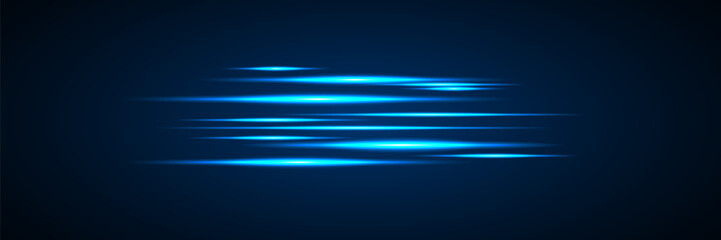 Light effect. Blue speed lines. Laser light beams. Vector. EPS 10.