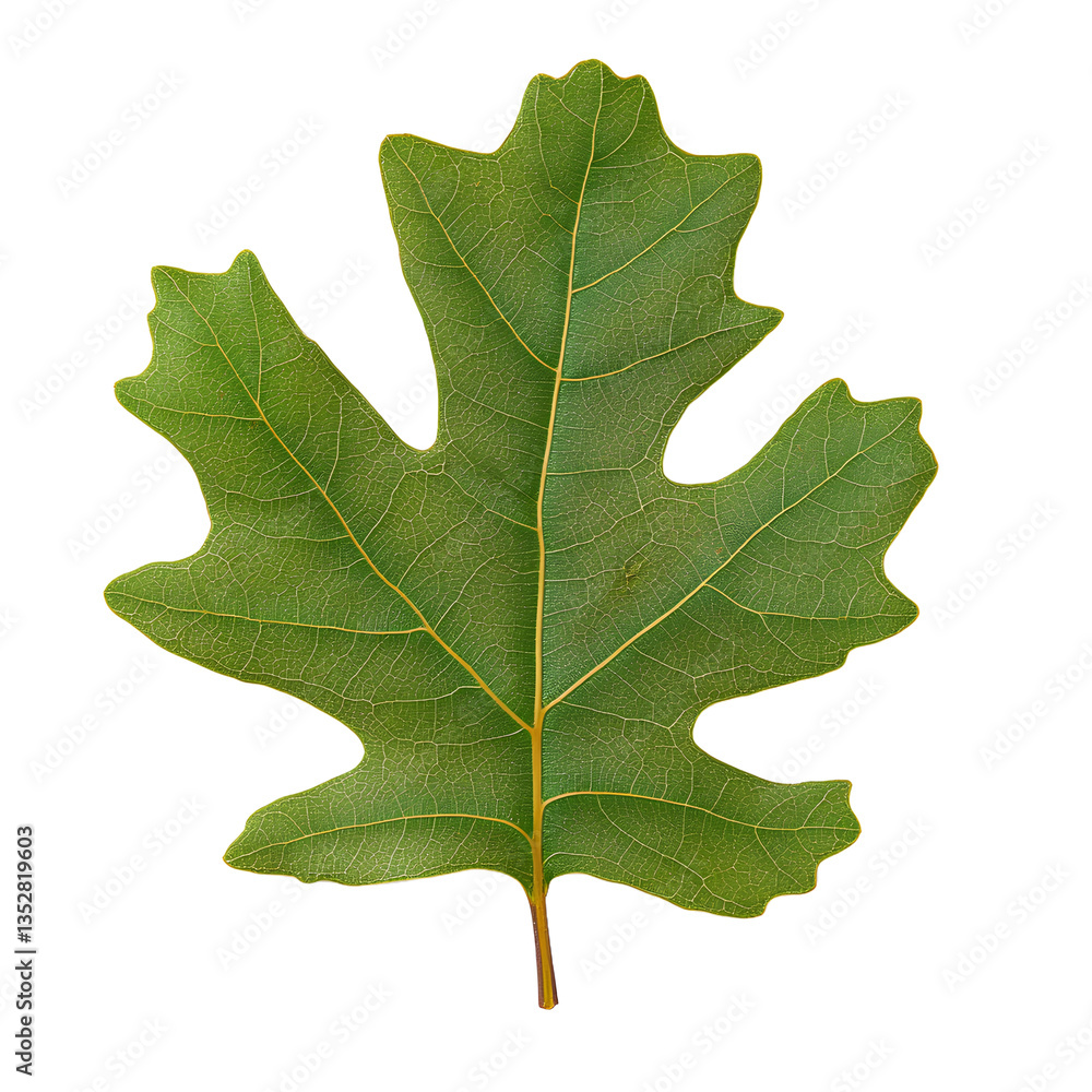 Poster autumn oak leaf: a detailed view of a single, dry oak leaf showcasing its intricate patterns and tex