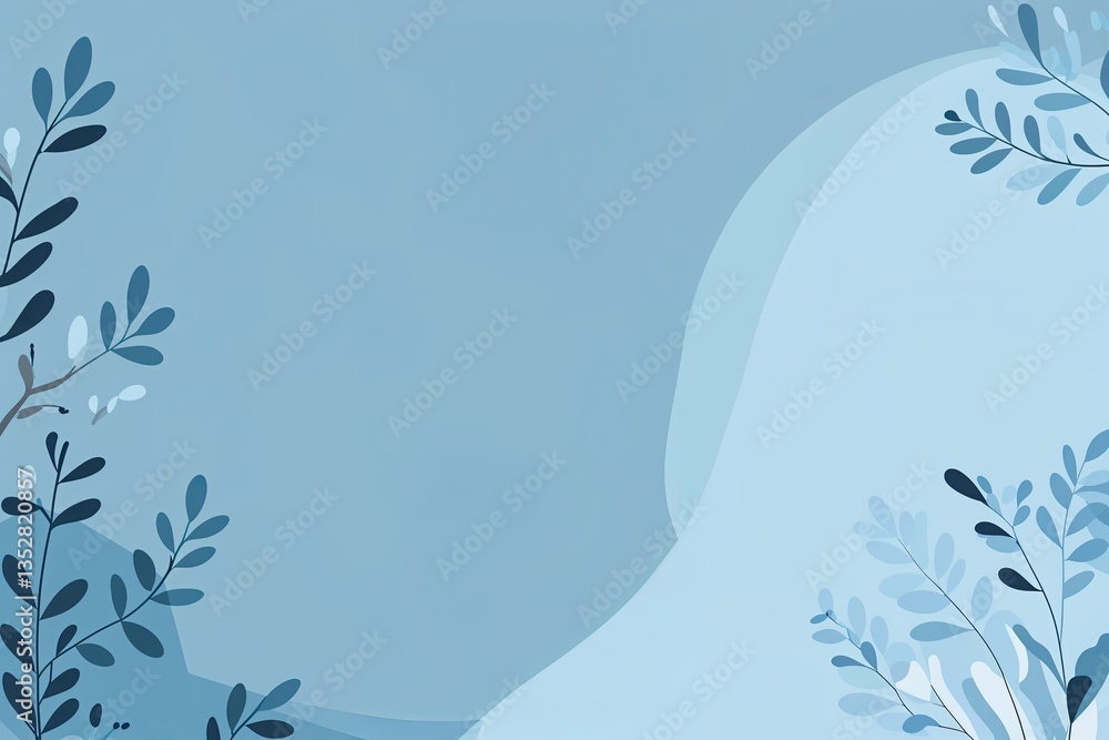 Poster light blue minimalist background with clean vector design